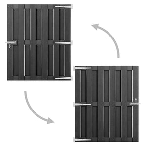 vidaXL WPC Garden Gate 100x112 cm Grey