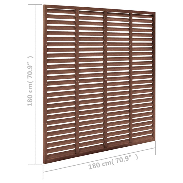 vidaXL WPC Slat Fence 180x180 cm Brown