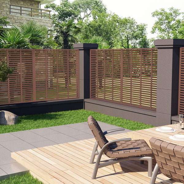 vidaXL WPC Slat Fence 180x180 cm Brown