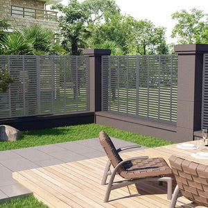 vidaXL Slat Fence WPC 180x180 cm Grey