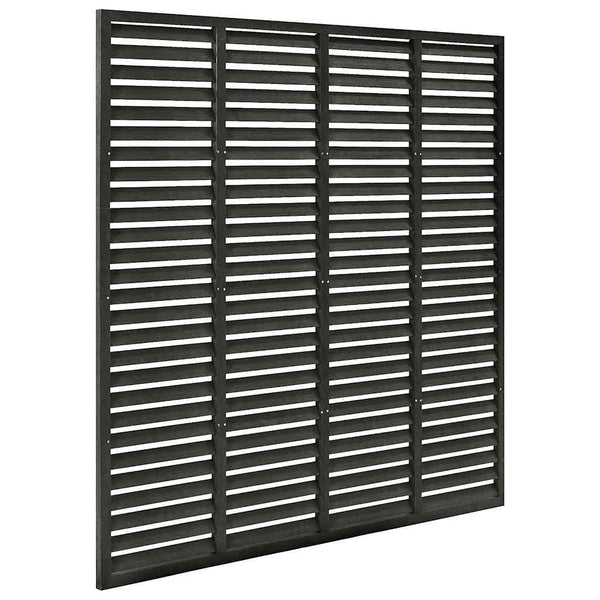 vidaXL WPC Louver Fence 180x180 cm Dark Grey