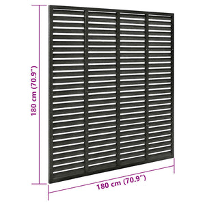 vidaXL WPC Louver Fence 180x180 cm Dark Grey