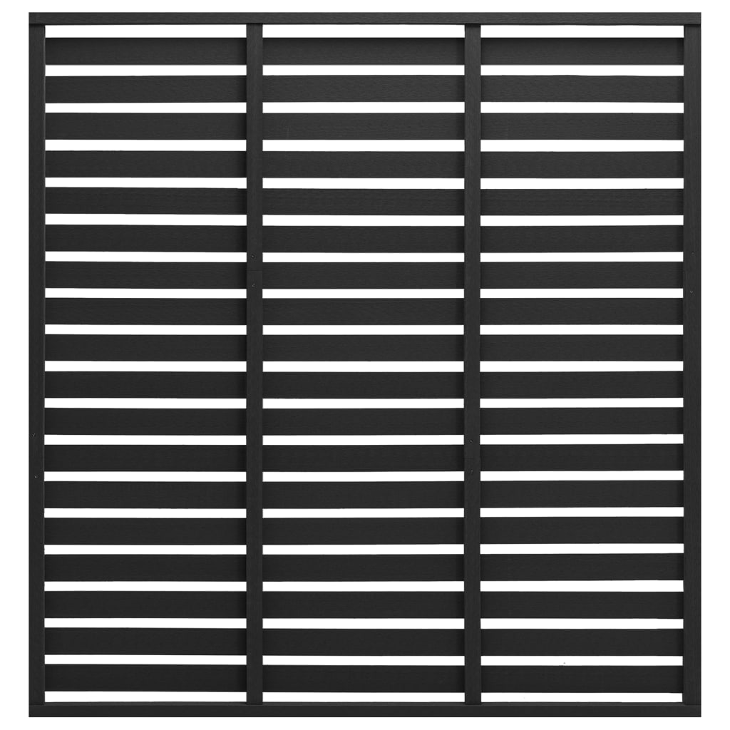 vidaXL WPC Fence Panel 180x180 cm Black