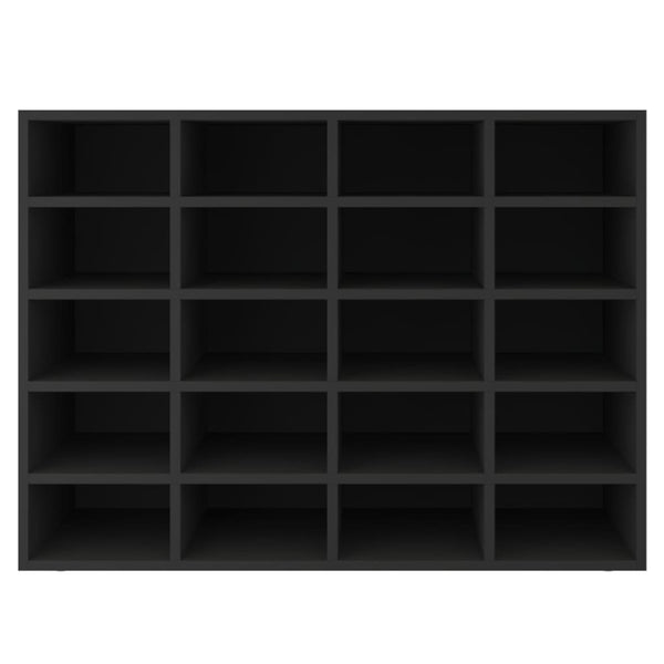vidaXL Shoe Rack Engineered Wood 92x30x67.5 cm Black