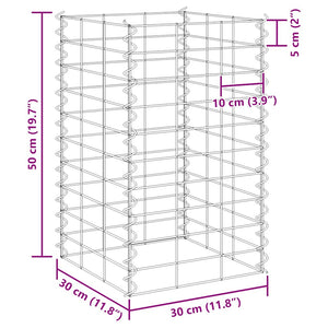 vidaXL Gabion Raised Garden Beds 4 pcs. 30x30x50/100/150/200 cm Iron
