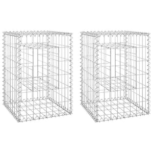 vidaXL Gabion Columns 2 pcs 40x40x60 cm Iron