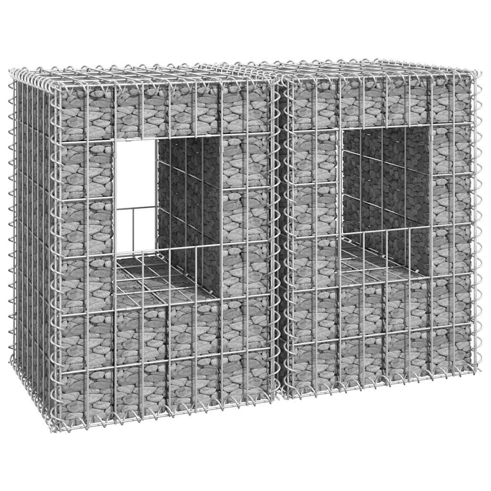 vidaXL Gabion Columns 2 pcs 40x40x60 cm Iron