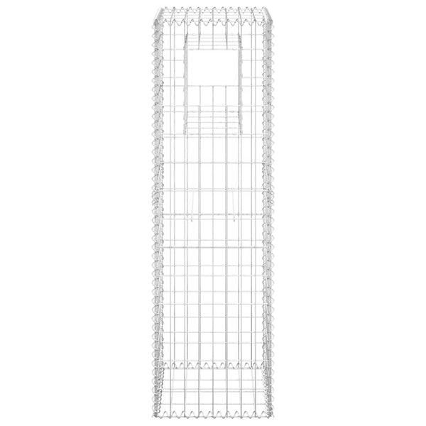 vidaXL Gabion Pillars 2 pcs. 40x40x140 cm Iron