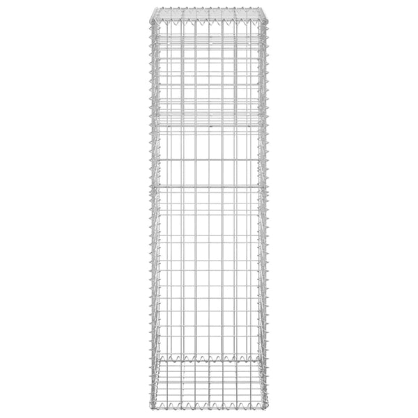 vidaXL Gabion Pillars 2 pcs. 40x40x140 cm Iron