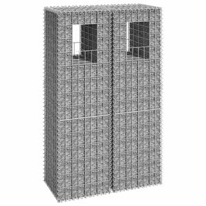 vidaXL Gabion Pillars 2 pcs. 40x40x140 cm Iron
