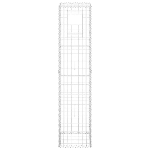 vidaXL Gabion Columns 2 pcs 40x40x180 cm Iron