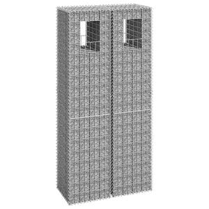 vidaXL Gabion Columns 2 pcs 40x40x180 cm Iron