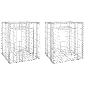 vidaXL Gabion Columns 2 pcs. 50x50x60 cm Iron