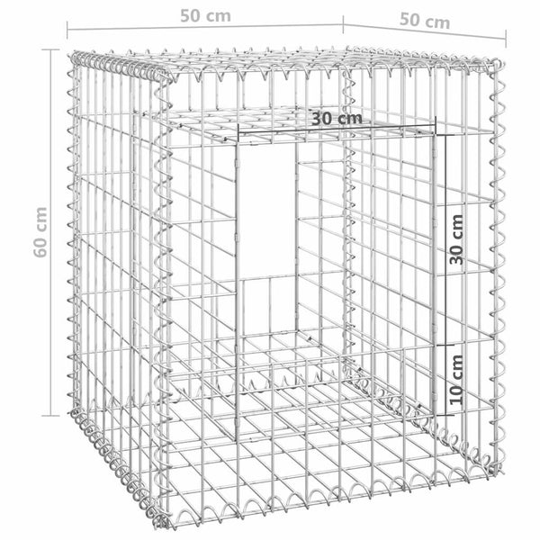 vidaXL Gabion Columns 2 pcs. 50x50x60 cm Iron