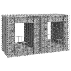 vidaXL Gabion Columns 2 pcs. 50x50x60 cm Iron