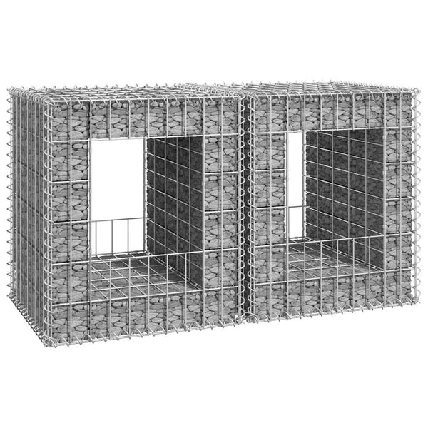 vidaXL Gabion Columns 2 pcs. 50x50x60 cm Iron