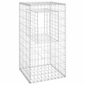 vidaXL Gabion Pillars 2 pcs. 50x50x100 cm Iron
