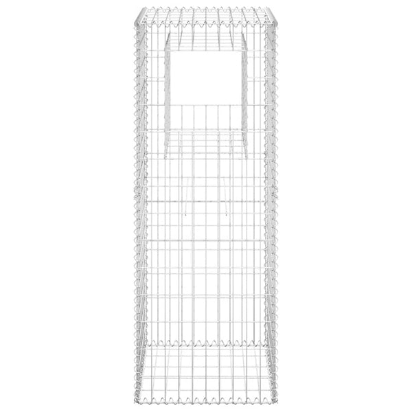 vidaXL Gabion Pillars 2 pcs. 50x50x140 cm Iron