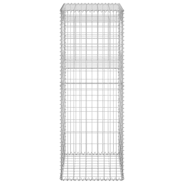 vidaXL Gabion Pillars 2 pcs. 50x50x140 cm Iron