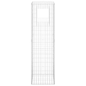 vidaXL Gabion Pillars 2 pcs 50x50x180 cm Iron