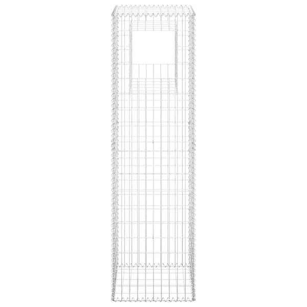 vidaXL Gabion Pillars 2 pcs 50x50x180 cm Iron