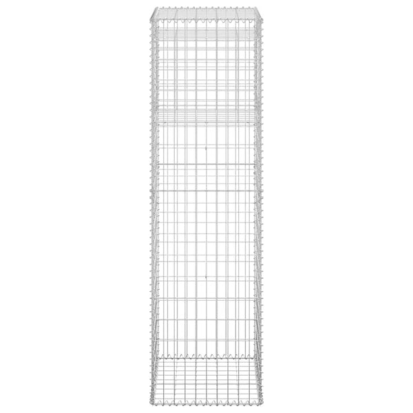 vidaXL Gabion Pillars 2 pcs 50x50x180 cm Iron