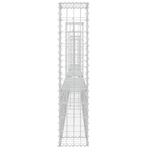 vidaXL U-Shaped Gabion Basket with 5 Posts Iron 500x20x100 cm