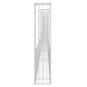 vidaXL U-shaped Gabion Basket with 6 Posts Iron 620x20x100 cm