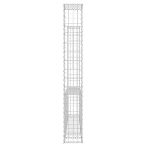 vidaXL U-Shaped Gabion Basket with 2 Columns Iron 140x20x150 cm