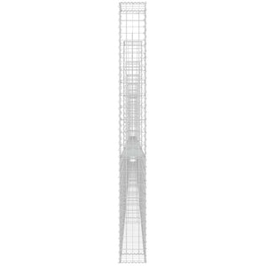 vidaXL U-Shaped Gabion Basket with 8 Posts Iron 860x20x200 cm