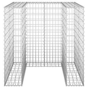 vidaXL Gabion Trash Can Enclosure Galvanized Steel 110x100x110 cm