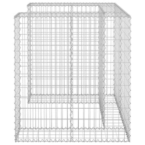 vidaXL Gabion Trash Can Enclosure Galvanized Steel 110x100x110 cm
