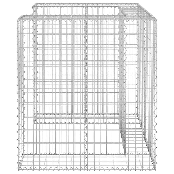 vidaXL Gabion Trash Can Enclosure Galvanized Steel 110x100x110 cm