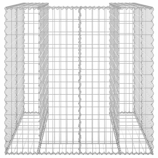 vidaXL Gabion Trash Can Enclosure Galvanized Steel 110x100x110 cm