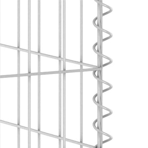 vidaXL Gabion Trash Can Enclosure Galvanized Steel 110x100x110 cm