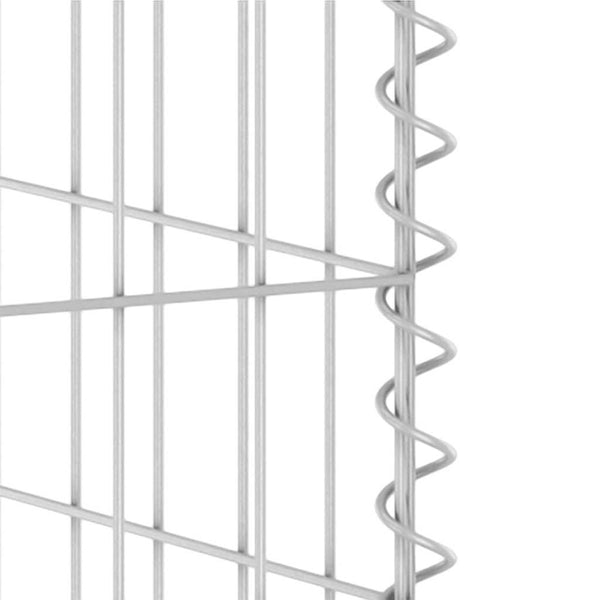 vidaXL Gabion Trash Can Enclosure Galvanized Steel 110x100x110 cm