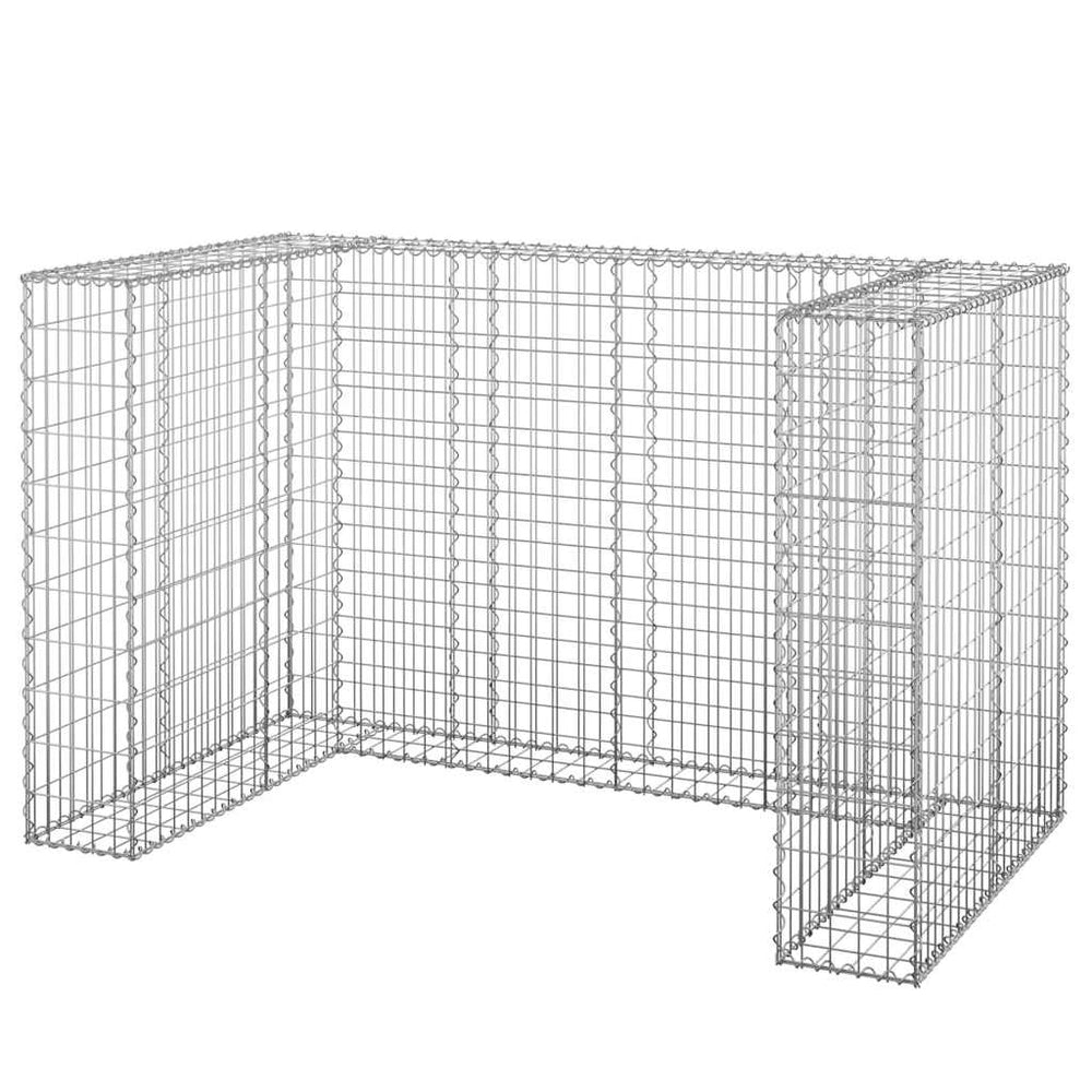 vidaXL Gabion Bin Enclosure Galvanized Steel 180x100x110 cm