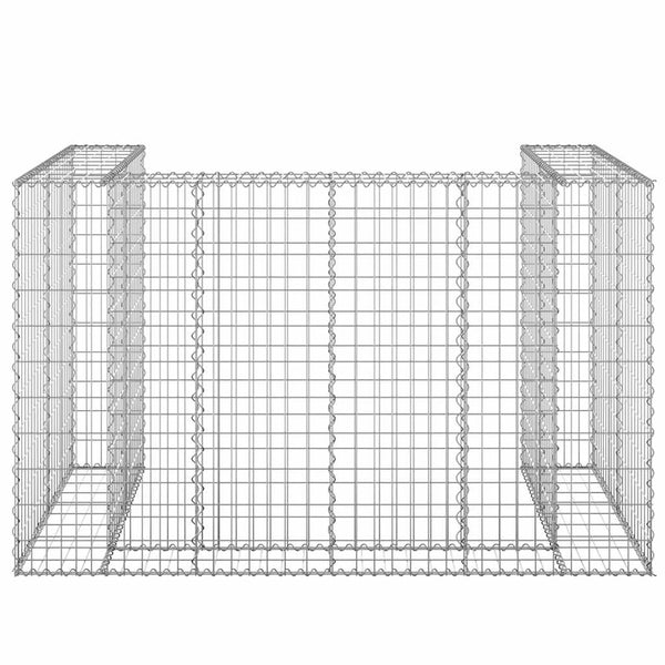 vidaXL Gabion Bin Enclosure Galvanized Steel 180x100x110 cm