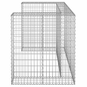 vidaXL Gabion Bin Enclosure Galvanized Steel 180x100x110 cm