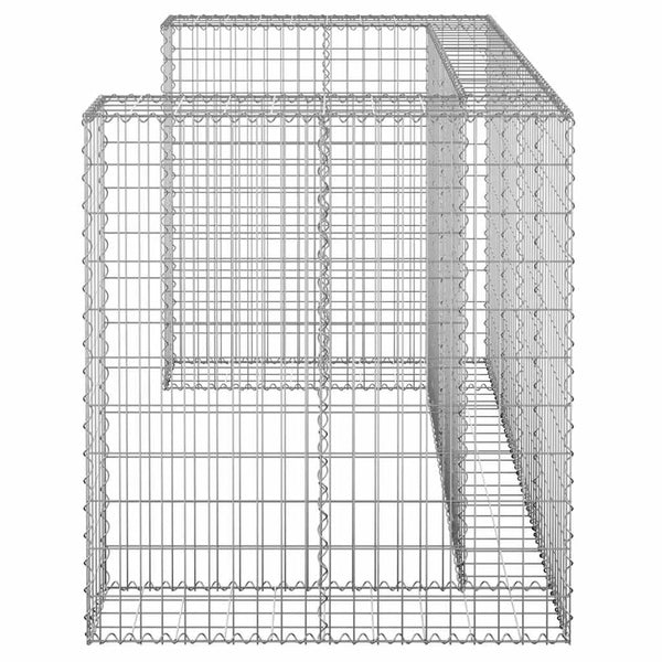 vidaXL Gabion Bin Enclosure Galvanized Steel 180x100x110 cm