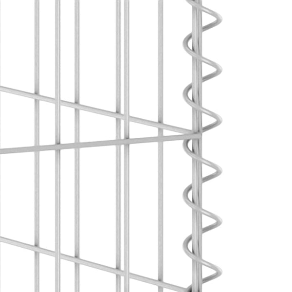 vidaXL Gabion Bin Enclosure Galvanized Steel 180x100x110 cm