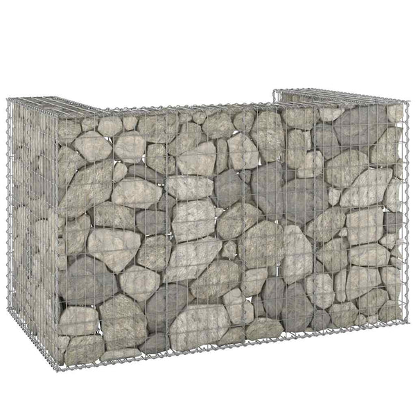 vidaXL Gabion Bin Enclosure Galvanized Steel 180x100x110 cm