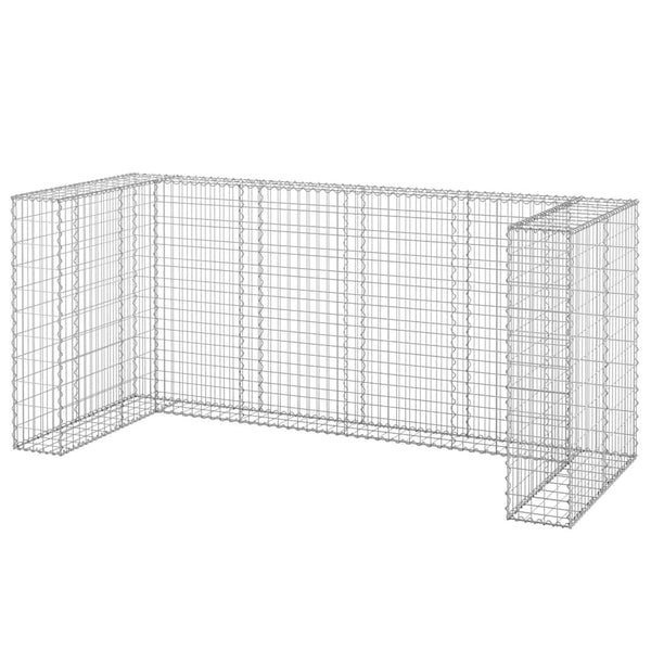 vidaXL Galvanized Steel Gabion Bin Enclosure 254x100x110 cm