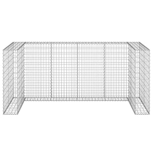 vidaXL Galvanized Steel Gabion Bin Enclosure 254x100x110 cm