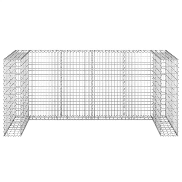 vidaXL Galvanized Steel Gabion Bin Enclosure 254x100x110 cm