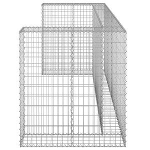 vidaXL Galvanized Steel Gabion Bin Enclosure 254x100x110 cm