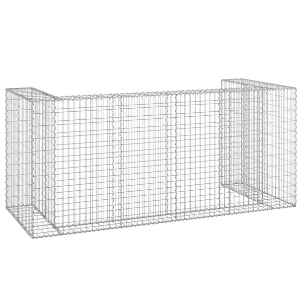 vidaXL Galvanized Steel Gabion Bin Enclosure 254x100x110 cm