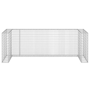 vidaXL Gabion Trash Can Enclosure Galvanized Steel 325x100x110 cm