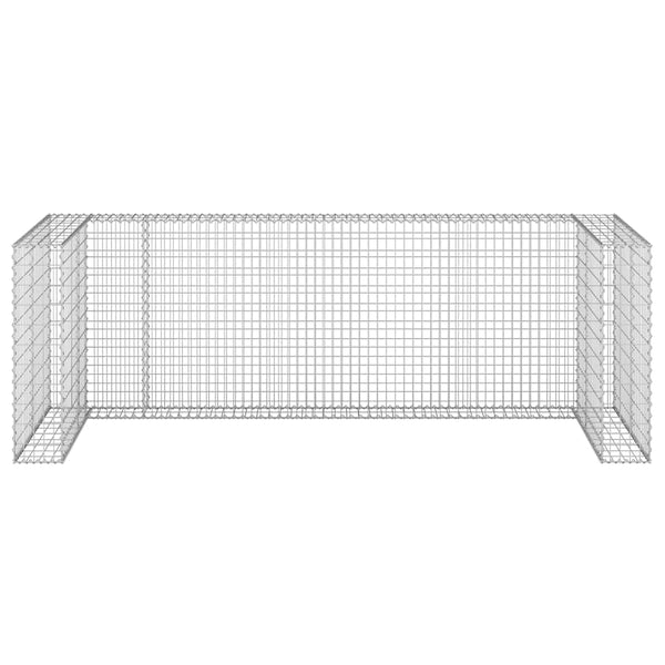 vidaXL Gabion Trash Can Enclosure Galvanized Steel 325x100x110 cm