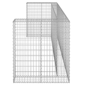 vidaXL Gabion Trash Can Enclosure Galvanized Steel 325x100x110 cm